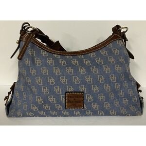 DOONEY & BOURKE Vintage Y2K Denim  East West Slouch Logo Shoulder Bag